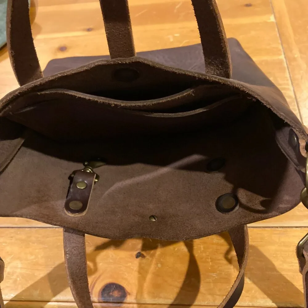 Go Forth Goods Mocha Mini Avery Crossbody Tote - Picture 4 of 10